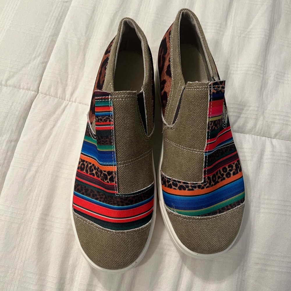 Boutique Style Slip On Shoe - Multi Colored - Size 7